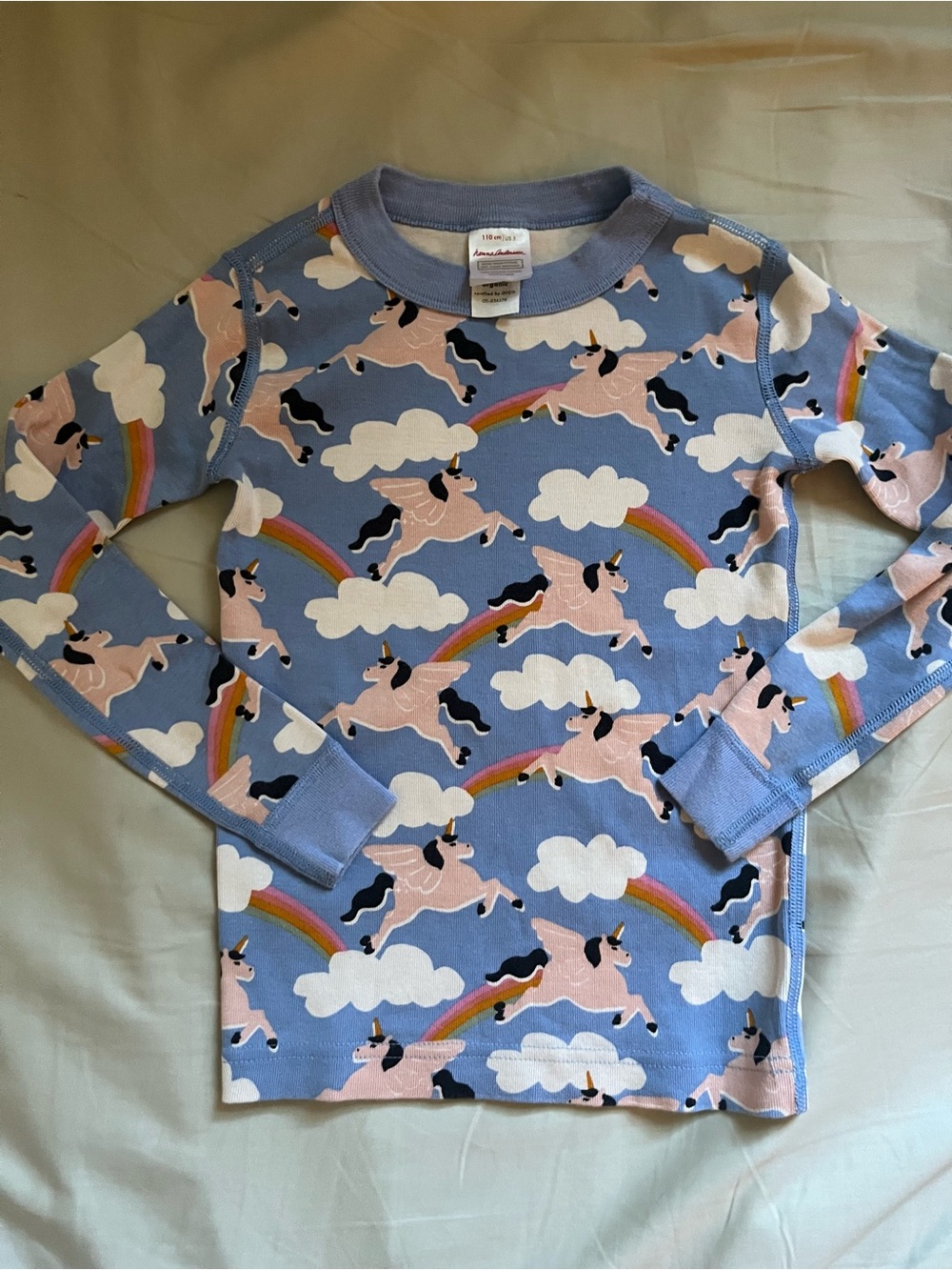 Hanna Andersson Unicorn Organic Cotton Sleep Top US Size 5/110cm